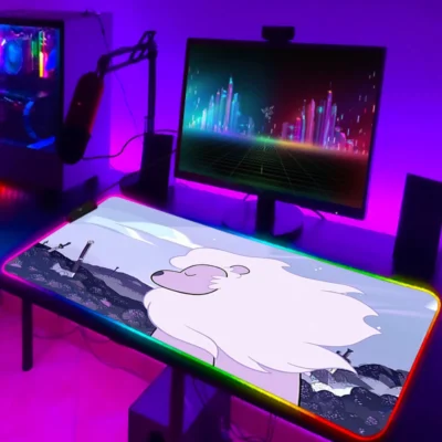 RGB Pc Gaming Computers Steven Universe Computer Mat Anime Accessories Cute Mouse Pad Kawaii Gamer Keyboard 14 - Steven Universe Merch